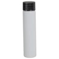 1 oz. White PET Slim Cylindrical Bottle with 20/410 Black Ribbed Cap with F217 Liner