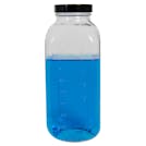32 oz. Wide Mouth French Square Glass Bottle with 58/400 Phenolic Cap with Pulp & Vinyl Liner