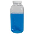 32 oz. Wide Mouth French Square Glass Bottle with 58/400 White Ribbed Cap with F217 Liner