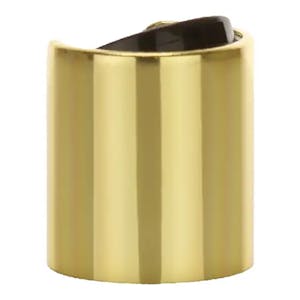 20/410 Gold & Black ABS/Polypropylene Disc-Top Dispensing Cap with 0.270" Orifice
