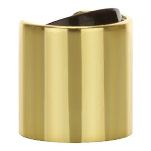 24/410 Gold & Black ABS/Polypropylene Disc-Top Dispensing Cap with 0.305" Orifice