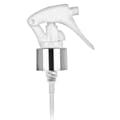24/410 Silver/White Mini Trigger Sprayer with 7-3/4" Dip Tube & Locking Ship Clip
