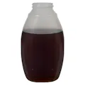 10 oz. Natural Polypropylene Hot-Fill Easy Squeeze Oval Sauce Bottle with 38/400 Neck (Cap Sold Separately)