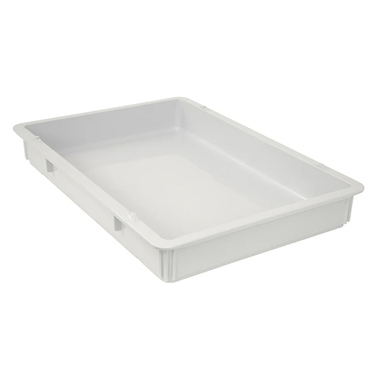 26.625" x 18" x 3.375" Quantum® White Smooth Wall Stack & Nest Container