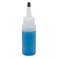 2 oz. Natural HDPE Cylindrical Sample Bottle with 24/410 Natural Yorker Dispensing Cap with Regular Black Tip