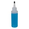 4 oz. Natural LDPE Cylindrical Bottle with 24/410 Natural Yorker Dispensing Cap with Regular Black Tip