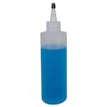 8 oz. Natural LDPE Cylindrical Bottle with 24/410 Natural Yorker Dispensing Cap with Regular Black Tip