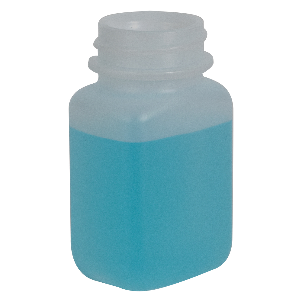 2 oz. Natural HDPE Wide Mouth Oblong Bottle with 33/400 Neck (Cap