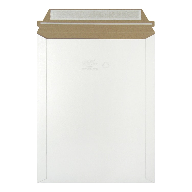 12-3/4" W x 15" L White Paperboard Mailjacket® Recyclable Rigid Mailer - Case of 100