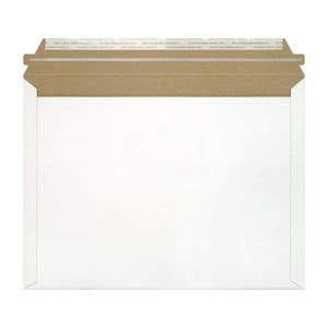 12-1/2" W x 9-1/2" L White Paperboard Mailjacket® Recyclable Rigid Mailer - Case of 250