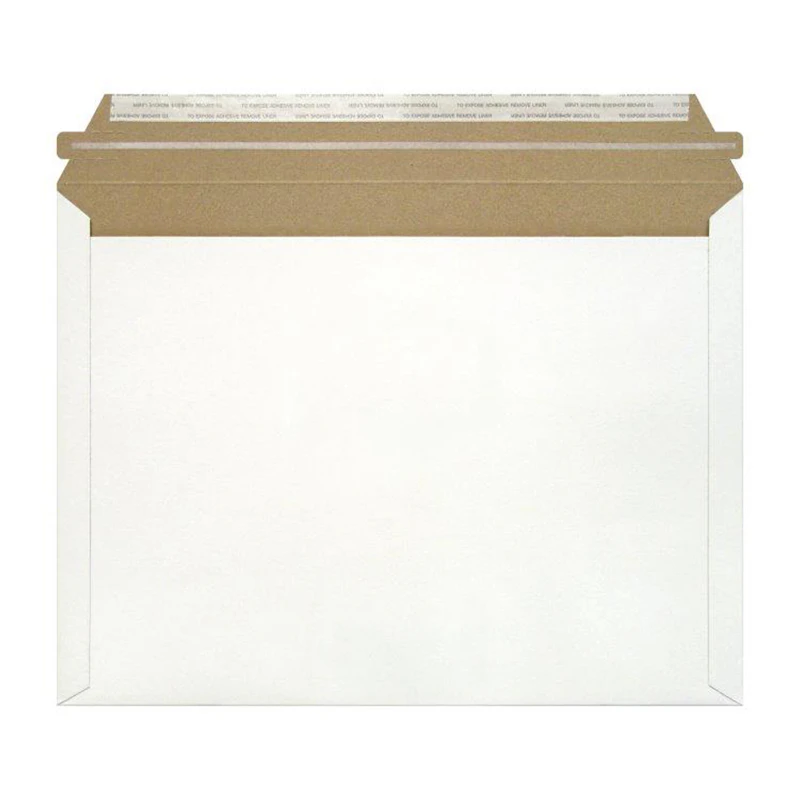 12-1/2" W x 9-1/2" L White Paperboard Mailjacket® Recyclable Rigid Mailer - Case of 250