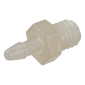 3/32" Tube ID x M6 Thread Natural Kynar® PVDF Metric Threaded Adapter