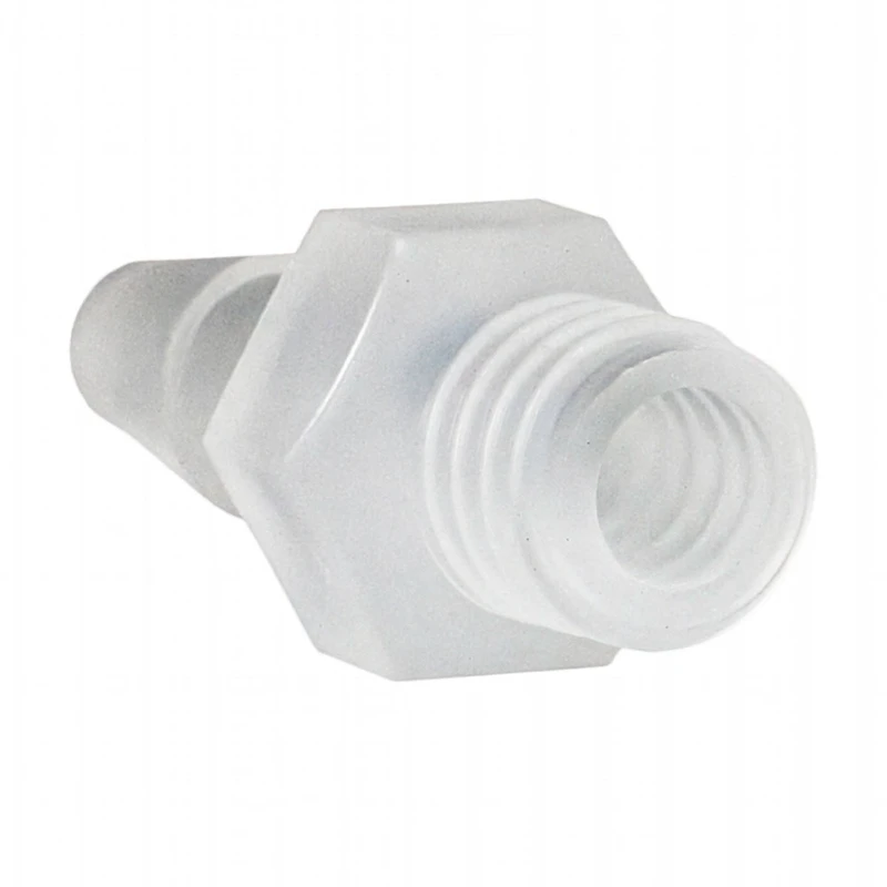 1/8" Tube ID x M6 Thread Natural Polypropylene Metric Threaded Adapter