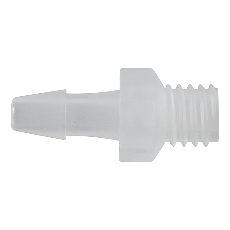 1/8" Tube ID x M6 Thread Natural Polypropylene Metric Threaded Adapter