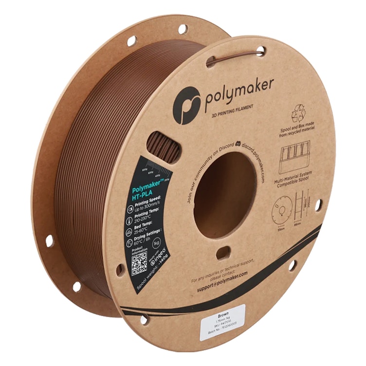 1.75mm Dia. Brown Polymaker™ HT-PLA High-Temperature 3D Printing Filament