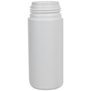 120mL White HDPE Foaming-Style Cylinder Bottle with 43mm Neck (Pump Sold Separately)