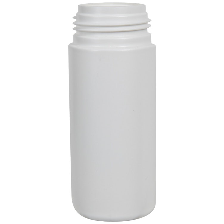 120mL White HDPE Foaming-Style Cylinder Bottle with 43mm Neck (Pump Sold Separately)