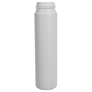 240mL White HDPE Foaming-Style Cylinder Bottle with 43mm Neck (Pump Sold Separately)