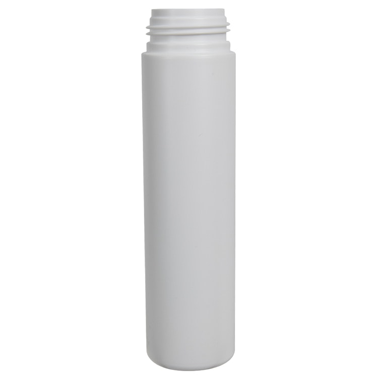 240mL White HDPE Foaming-Style Cylinder Bottle with 43mm Neck (Pump Sold Separately)