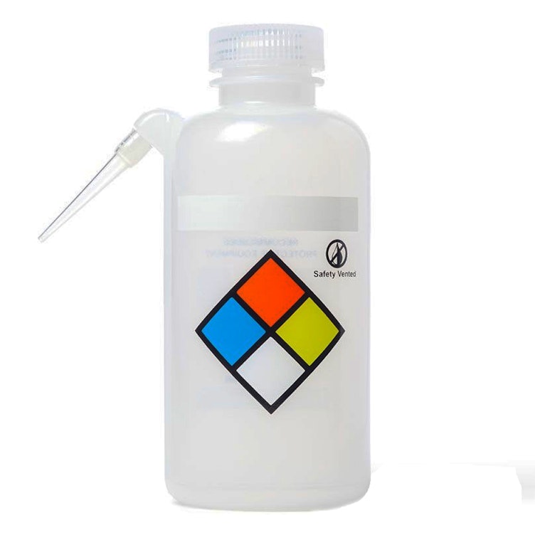500mL Blank/Write-On UniSafe™ Unitary Wash Bottle with Natural Cap