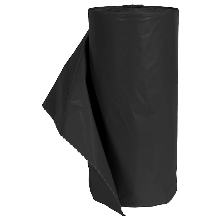 33 Gallon Black Low Density TruBio Biodegradable Trash Can Liners - 33" W x 39" L x 1.5 mil Thick (Case of 100)