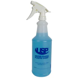 32 oz. Natural HDPE USP Premium Graduated Carafe Spray Bottle with 28/400 White Model 300ES™ Trigger Sprayer