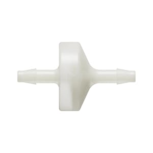 1/8" Hose Barb x 1/8" Hose Barb Natural Nylon Standard Check Valve with Neoprene Diaphragm