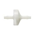 1/8" Hose Barb x 1/8" Hose Barb Natural Nylon Standard Check Valve with Neoprene Diaphragm