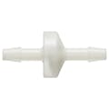 3/16" Hose Barb x 3/16" Hose Barb Natural Nylon Standard Check Valve with Neoprene Diaphragm