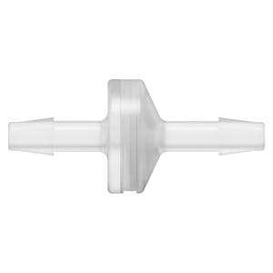 3/16" Hose Barb x 3/16" Hose Barb Natural Polypropylene Standard Check Valve with Silicone Diaphragm