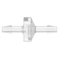 3/16" Hose Barb x 3/16" Hose Barb Natural Polycarbonate Standard Check Valve with Viton™ Diaphragm