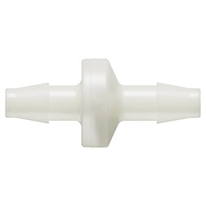 1/4" Hose Barb x 1/4" Hose Barb Natural Nylon Standard Check Valve with Neoprene Diaphragm