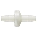 1/4" Hose Barb x 1/4" Hose Barb Natural Nylon Standard Check Valve with Neoprene Diaphragm
