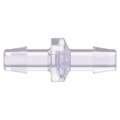 3/8" Hose Barb x 3/8" Hose Barb Gamma Stable Natural Polycarbonate Standard Check Valve with Silicone Diaphragm