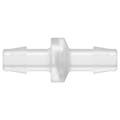 3/8" Hose Barb x 3/8" Hose Barb Natural Polypropylene Standard Check Valve with Silicone Diaphragm