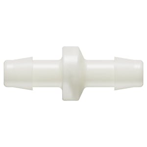 3/8" Hose Barb x 3/8" Hose Barb Natural Nylon Standard Check Valve with Viton™ Diaphragm