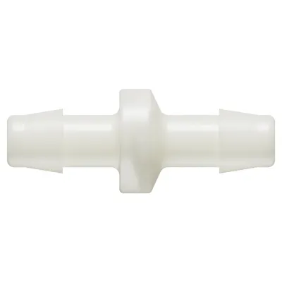 3/8" Hose Barb x 3/8" Hose Barb Natural Nylon Standard Check Valve with Neoprene Diaphragm