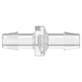 3/8" Hose Barb x 3/8" Hose Barb Natural Polycarbonate Standard Check Valve with Viton™ Diaphragm