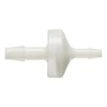 3/16" Hose Barb x 1/8" Hose Barb Natural Nylon Reducing Check Valve with Silicone Diaphragm