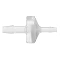 3/16" Hose Barb x 1/8" Hose Barb Natural Polypropylene Reducing Check Valve with Silicone Diaphragm