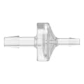 3/16" Hose Barb x 1/8" Hose Barb Natural Polycarbonate Reducing Check Valve with Viton™ Diaphragm
