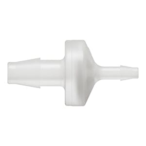 1/4" Hose Barb x 1/8" Hose Barb Natural Kynar® Reducing Check Valve with Viton™ Diaphragm