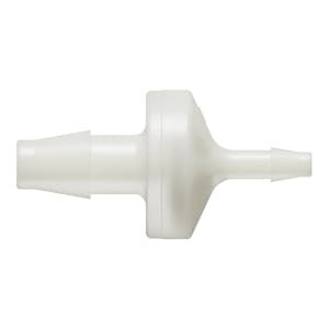 1/4" Hose Barb x 1/8" Hose Barb Natural Nylon Reducing Check Valve with Viton™ Diaphragm