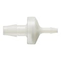 1/4" Hose Barb x 1/8" Hose Barb Natural Nylon Reducing Check Valve with Viton™ Diaphragm