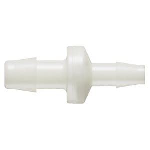 3/8" Hose Barb x 1/4" Hose Barb Natural Nylon Reducing Check Valve with Silicone Diaphragm
