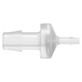 3/8" Hose Barb x 1/8" Hose Barb Natural Polypropylene Reducing Check Valve with Silicone Diaphragm