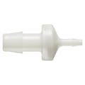 3/8" Hose Barb x 1/8" Hose Barb Natural Nylon Reducing Check Valve with Silicone Diaphragm