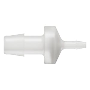 3/8" Hose Barb x 1/8" Hose Barb Natural Kynar® Reducing Check Valve with Viton™ Diaphragm