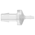 3/8" Hose Barb x 1/8" Hose Barb Natural Polypropylene Reducing Check Valve with Viton™ Diaphragm