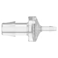 3/8" Hose Barb x 1/8" Hose Barb Natural Polycarbonate Reducing Check Valve with Viton™ Diaphragm